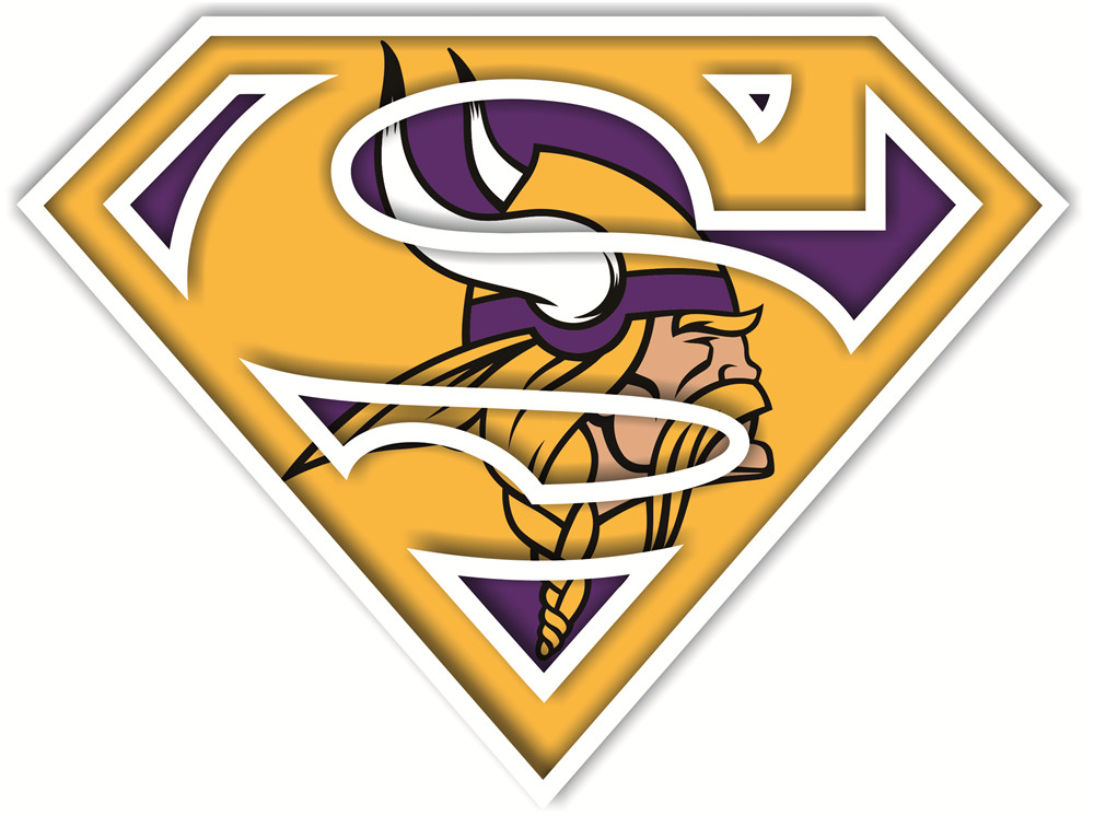 Minnesota Vikings superman logos iron on heat transfer